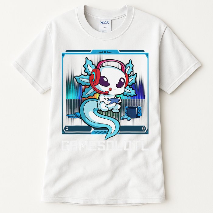 Cute Axolotl Lover Gamesalotl Gaming Axolotl Tall T-Shirt