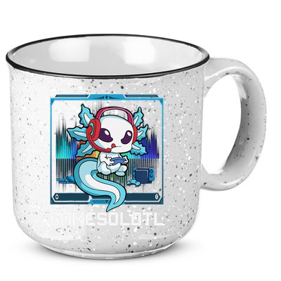 Cute Axolotl Lover Gamesalotl Gaming Axolotl 15oz Campfire Ceramic Mug