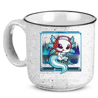 Cute Axolotl Lover Gamesalotl Gaming Axolotl 15oz Campfire Ceramic Mug