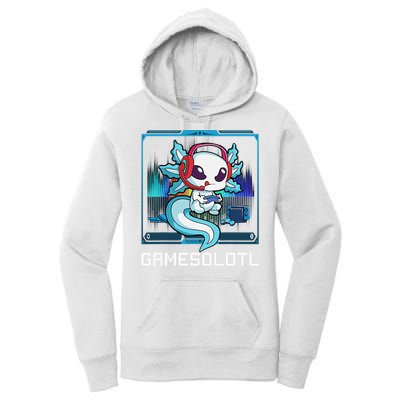 Cute Axolotl Lover Gamesalotl Gaming Axolotl Women's Pullover Hoodie