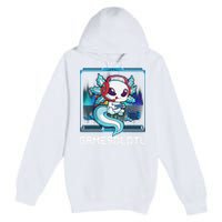 Cute Axolotl Lover Gamesalotl Gaming Axolotl Premium Pullover Hoodie