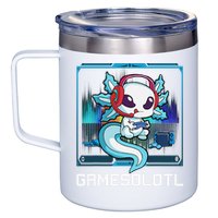 Cute Axolotl Lover Gamesalotl Gaming Axolotl 12oz Stainless Steel Coffee Mug