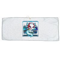 Cute Axolotl Lover Gamesalotl Gaming Axolotl Large Microfiber Waffle Golf Towel