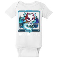 Cute Axolotl Lover Gamesalotl Gaming Axolotl Baby Bodysuit