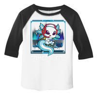 Cute Axolotl Lover Gamesalotl Gaming Axolotl Toddler Fine Jersey T-Shirt