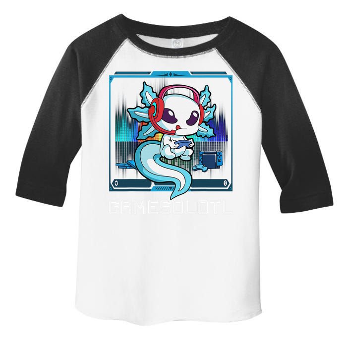 Cute Axolotl Lover Gamesalotl Gaming Axolotl Toddler Fine Jersey T-Shirt
