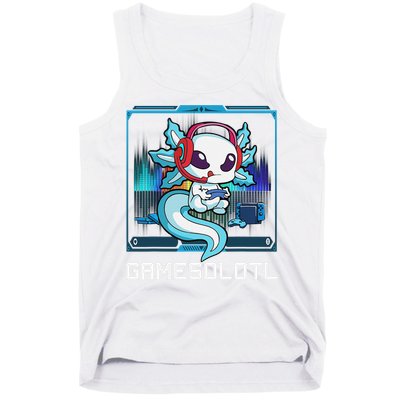 Cute Axolotl Lover Gamesalotl Gaming Axolotl Tank Top