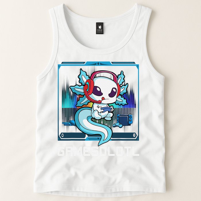 Cute Axolotl Lover Gamesalotl Gaming Axolotl Tank Top