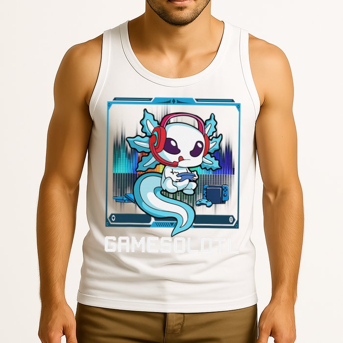 Cute Axolotl Lover Gamesalotl Gaming Axolotl Tank Top