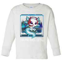 Cute Axolotl Lover Gamesalotl Gaming Axolotl Toddler Long Sleeve Shirt