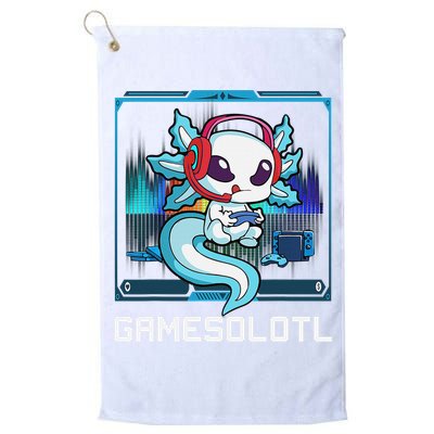 Cute Axolotl Lover Gamesalotl Gaming Axolotl Golf Towel