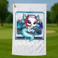 Cute Axolotl Lover Gamesalotl Gaming Axolotl Golf Towel