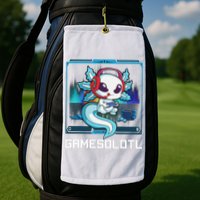 Cute Axolotl Lover Gamesalotl Gaming Axolotl Golf Towel