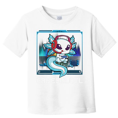 Cute Axolotl Lover Gamesalotl Gaming Axolotl Toddler T-Shirt