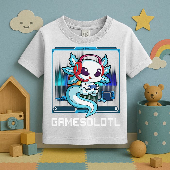 Cute Axolotl Lover Gamesalotl Gaming Axolotl Toddler T-Shirt