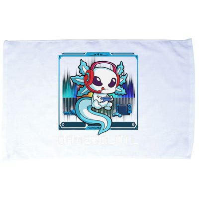 Cute Axolotl Lover Gamesalotl Gaming Axolotl Microfiber Hand Towel