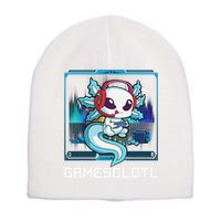 Cute Axolotl Lover Gamesalotl Gaming Axolotl Short Acrylic Beanie