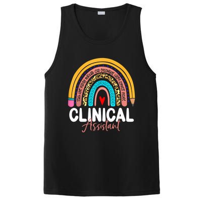 Clinical Assistant Leopard Rainbow Healthcare Doctor Clinic Gift PosiCharge Competitor Tank