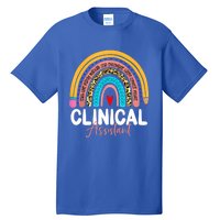 Clinical Assistant Leopard Rainbow Healthcare Doctor Clinic Gift Tall T-Shirt