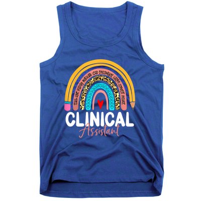 Clinical Assistant Leopard Rainbow Healthcare Doctor Clinic Gift Tank Top