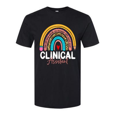 Clinical Assistant Leopard Rainbow Healthcare Doctor Clinic Gift Softstyle® CVC T-Shirt