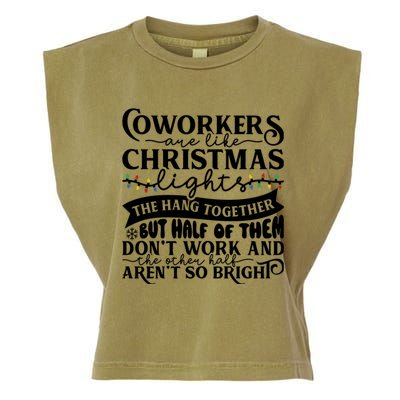 Coworkers Are Like Christmas Lights They Hang Together Funny Coworkers Christm Garment-Dyed Women's Muscle Tee