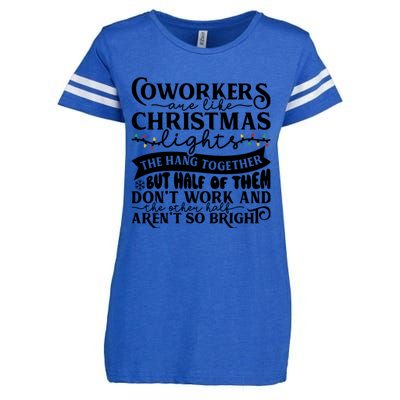 Coworkers Are Like Christmas Lights They Hang Together Funny Coworkers Christm Enza Ladies Jersey Football T-Shirt