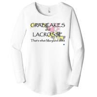 Crabcakes And Lacrosse ThatS What Maryland Does Women's Perfect Tri Tunic Long Sleeve Shirt