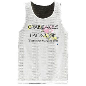 Crabcakes And Lacrosse ThatS What Maryland Does Mesh Reversible Basketball Jersey Tank