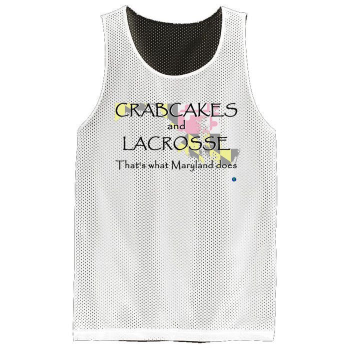 Crabcakes And Lacrosse ThatS What Maryland Does Mesh Reversible Basketball Jersey Tank