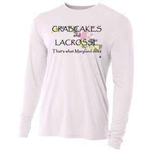 Crabcakes And Lacrosse ThatS What Maryland Does Cooling Performance Long Sleeve Crew