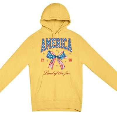 Coquette America Land Of The Free 1776 Premium Pullover Hoodie