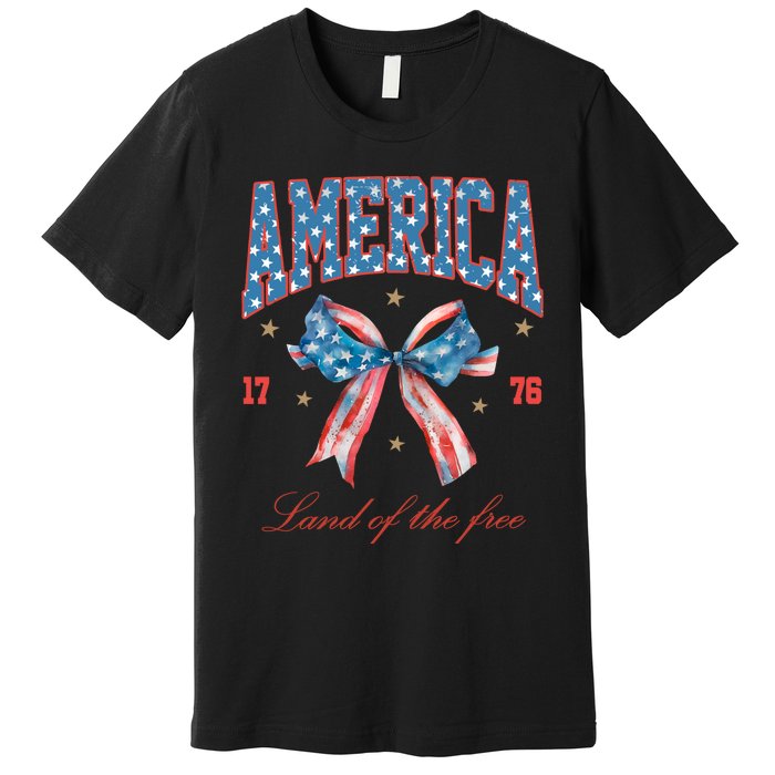 Coquette America Land Of The Free 1776 Premium T-Shirt