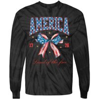 Coquette America Land Of The Free 1776 Tie-Dye Long Sleeve Shirt