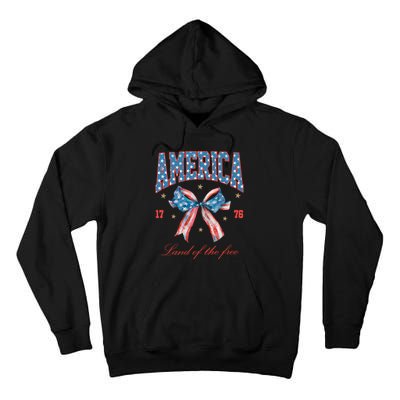 Coquette America Land Of The Free 1776 Tall Hoodie