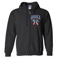 Coquette America Land Of The Free 1776 Full Zip Hoodie