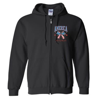 Coquette America Land Of The Free 1776 Full Zip Hoodie