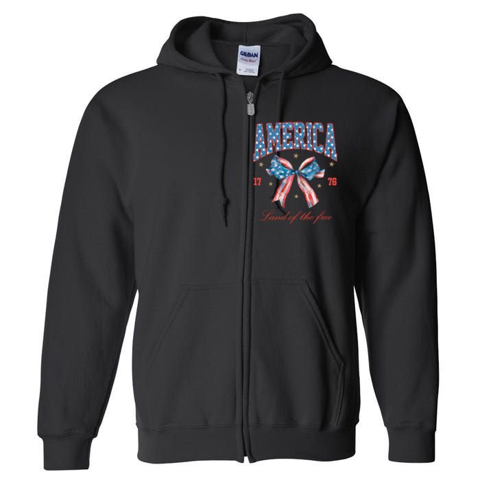 Coquette America Land Of The Free 1776 Full Zip Hoodie