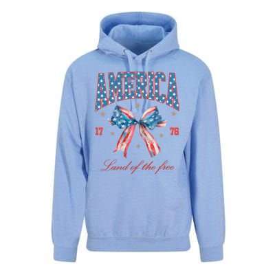 Coquette America Land Of The Free 1776 Unisex Surf Hoodie