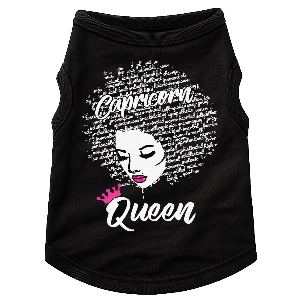 Capricorn  Afro Locs  Zodiac Signs Birthday Gift Doggie Tank