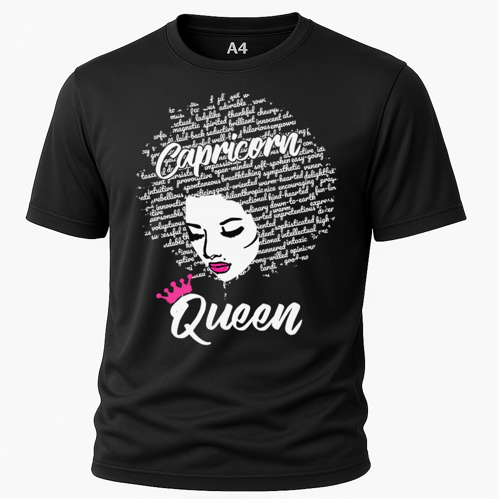 Capricorn  Afro Locs  Zodiac Signs Birthday Gift Cooling Performance Crew T-Shirt