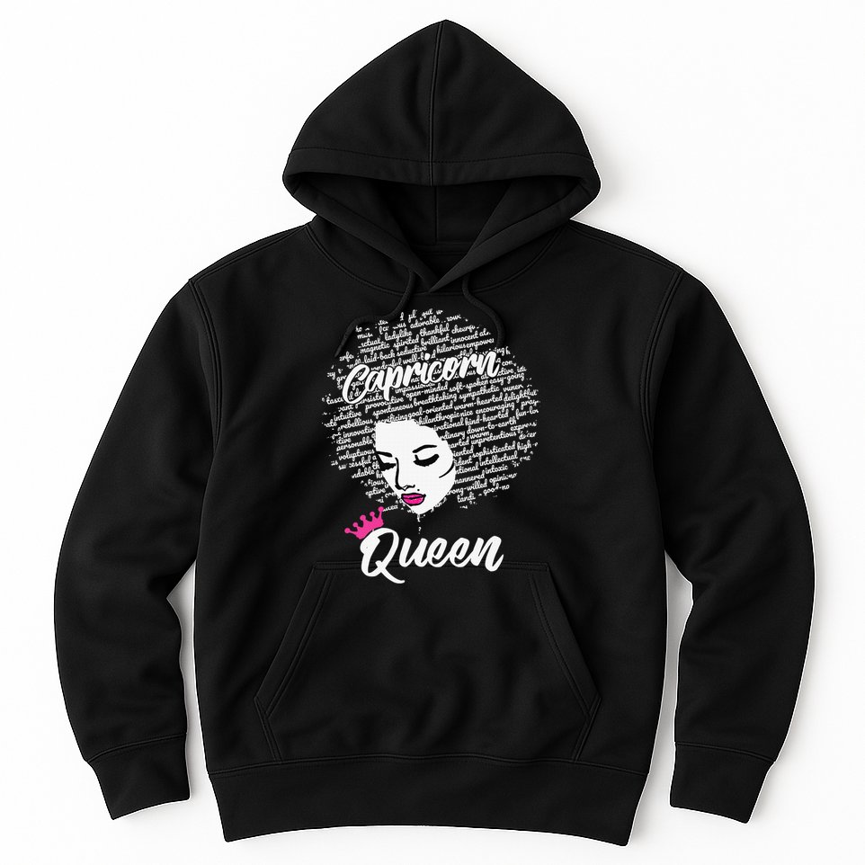Capricorn  Afro Locs  Zodiac Signs Birthday Gift Hoodie