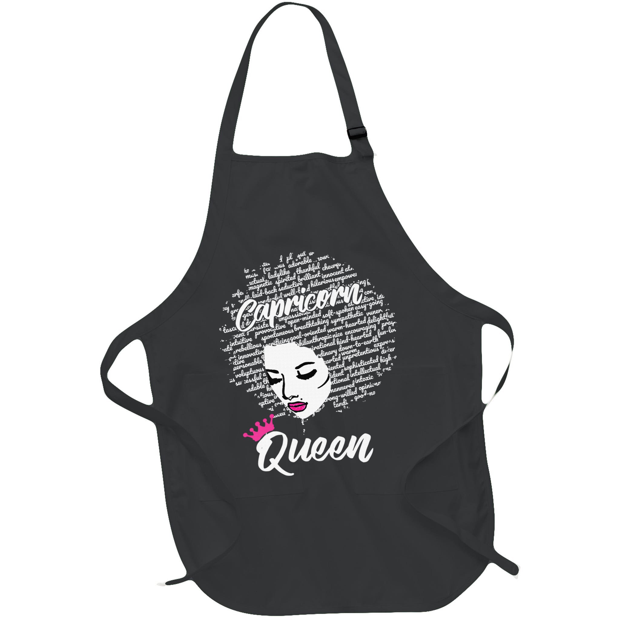 Capricorn  Afro Locs  Zodiac Signs Birthday Gift Apron