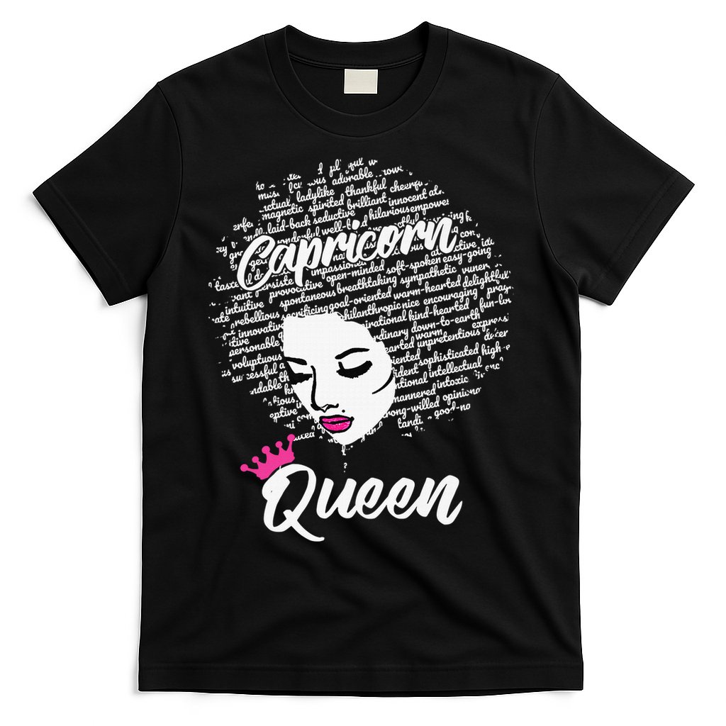Capricorn  Afro Locs  Zodiac Signs Birthday Gift T-Shirt