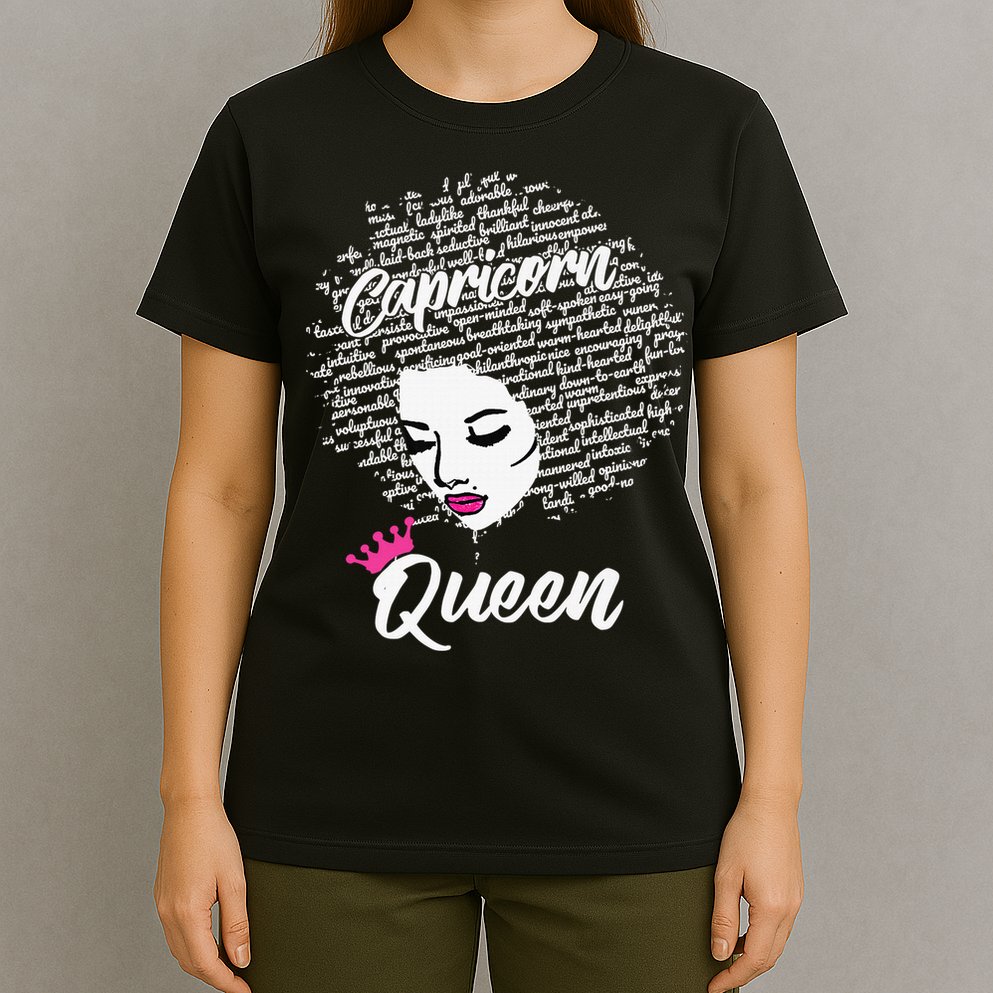 Capricorn  Afro Locs  Zodiac Signs Birthday Gift T-Shirt
