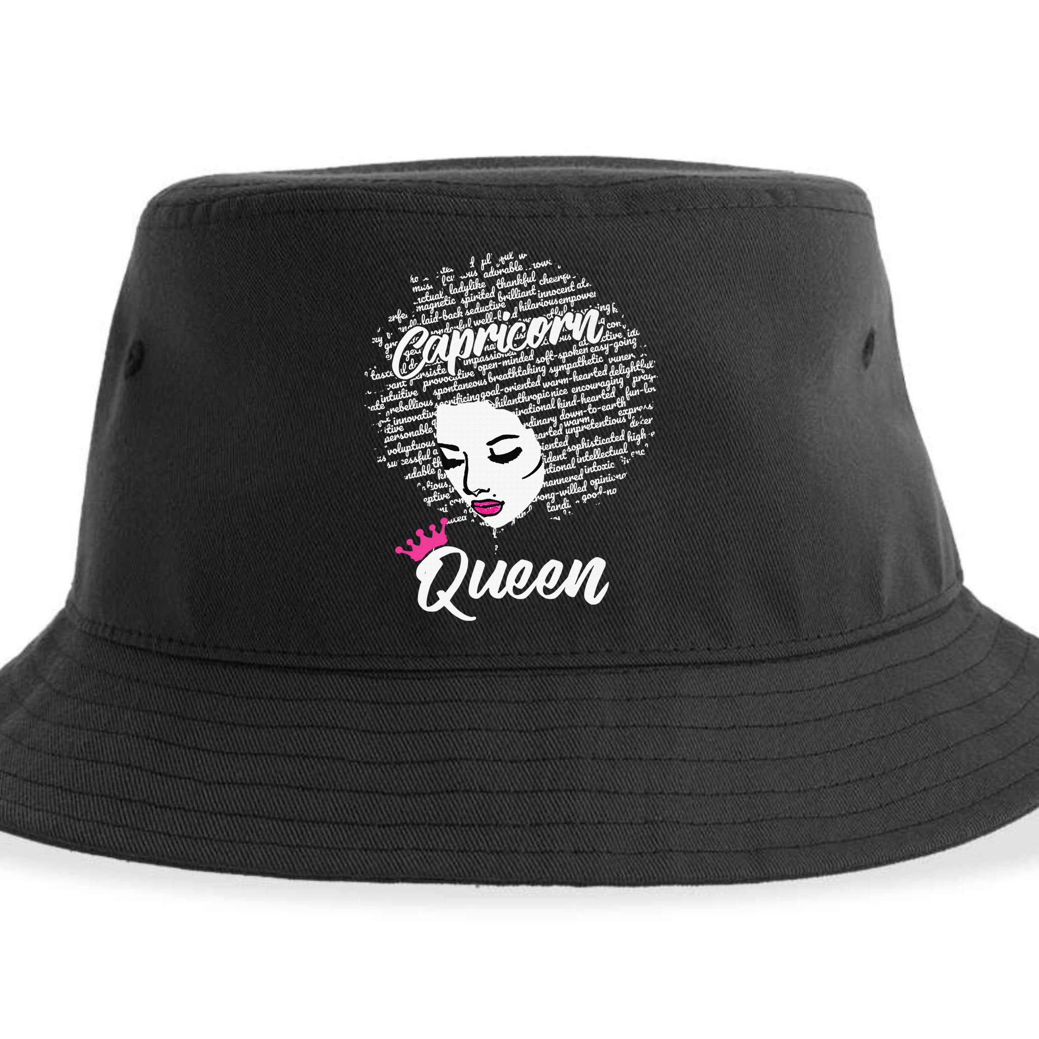 Capricorn  Afro Locs  Zodiac Signs Birthday Gift Sustainable Bucket Hat
