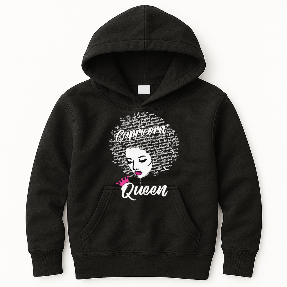 Capricorn  Afro Locs  Zodiac Signs Birthday Gift Kids Hoodie