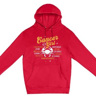 Cancer Astrology Lover Zodiac Sign Horoscope Premium Pullover Hoodie