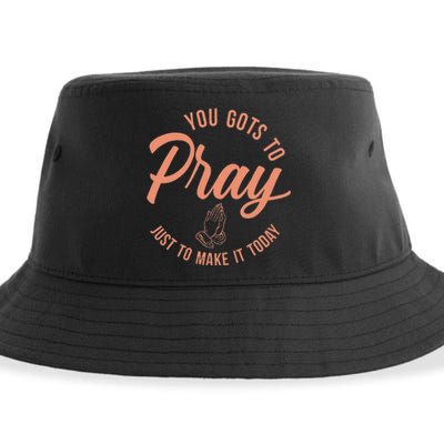 Concrete And Luxury Gots To Pray Crimson Bliss Sustainable Bucket Hat