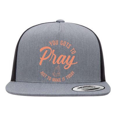 Concrete And Luxury Gots To Pray Crimson Bliss Flat Bill Trucker Hat